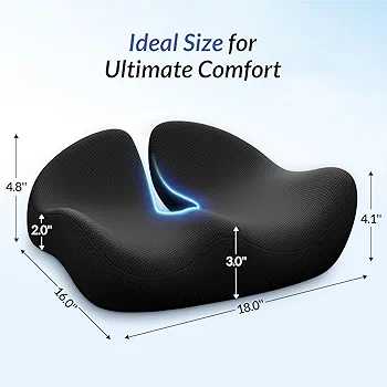 Ergonomic Memory Foam Seat Cushion — وسادة مقعد مريحة من الإسفنج الذكي