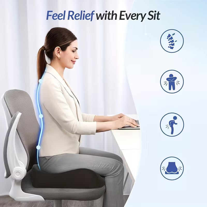 Ergonomic Memory Foam Seat Cushion — وسادة مقعد مريحة من الإسفنج الذكي