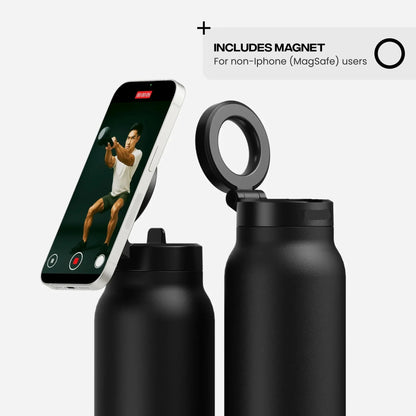 Insulated Bottle Phone Holder — زجاجة معزولة وحامل هاتف