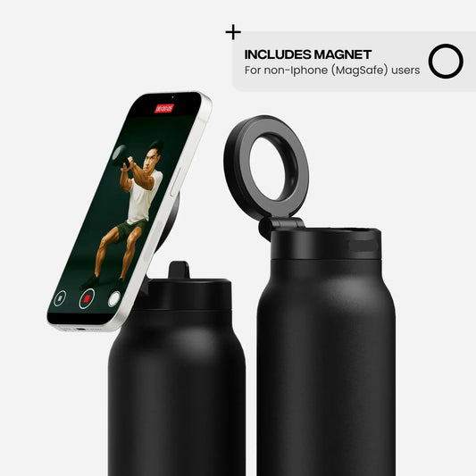 Insulated Bottle Phone Holder — زجاجة معزولة وحامل هاتف