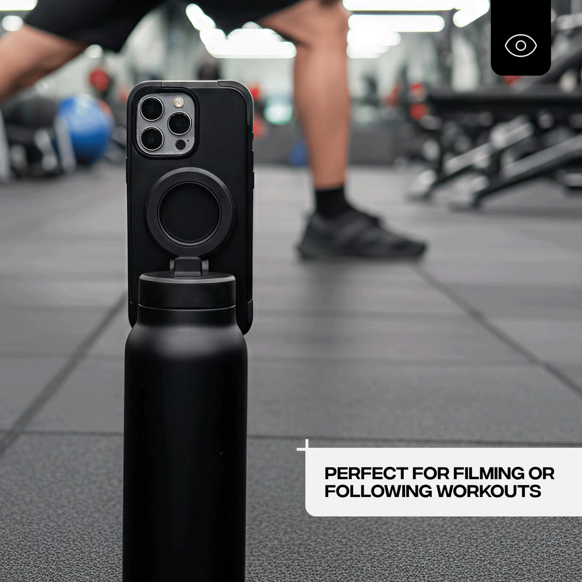 Insulated Bottle Phone Holder — زجاجة معزولة وحامل هاتف